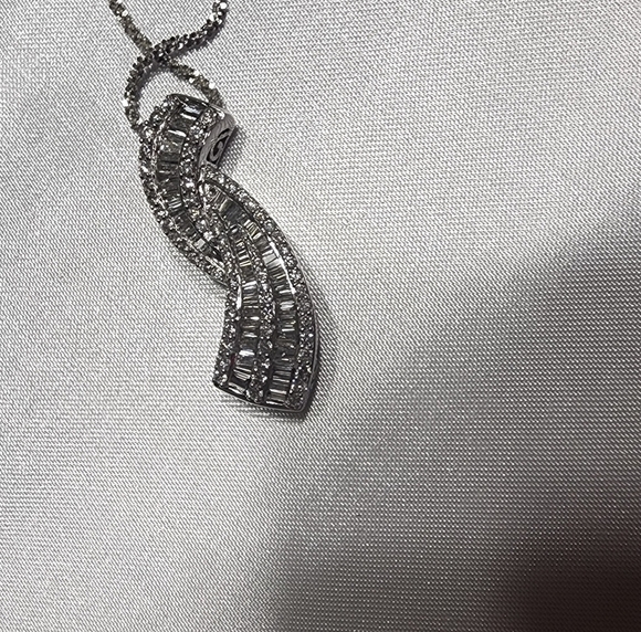 14K White Gold .98CTTW Diamond Baguette - Picture 10 of 14
